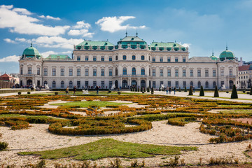 Upper Belvedere palace in a beautiful early spring day