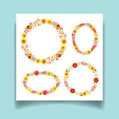 Beautiful invitation design background with floral vector