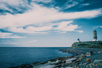 Fototapeta na wymiar lighthouse at sea
