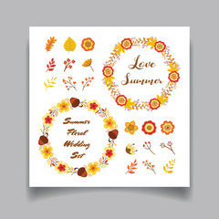 Beautiful invitation design background with floral vector