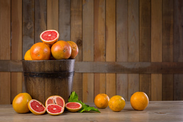 grapefruit basket still life