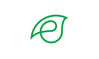 e green abstract logo