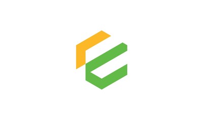 letter e abstract logo