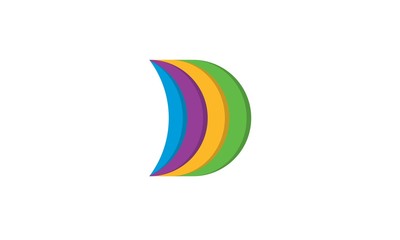 d abstract color logo