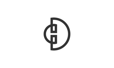 d monogram abstract logo