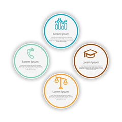 Business minimal Infographic design template for diagram, graph, presentation, chart, business concept. Vector