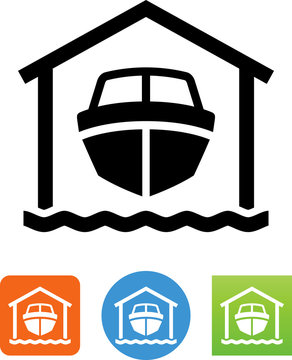 Boat In Drydock Icon