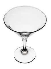 Empty glass cocktail isolated on white background. 