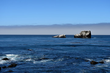 View of the Pacific Ocean on a clear day. California, USA