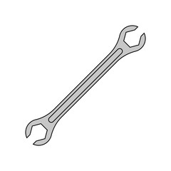 Spanner cap wrench icon. Repair symbol. Vector illustration isolated on white background.