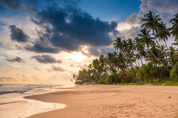 Obraz na płótnie Canvas Unawatuna Beautiful beach in Sri Lanka.