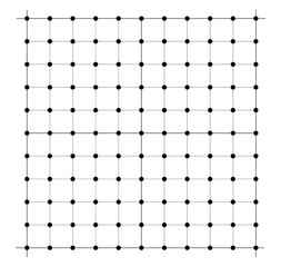 Measured grid. Graph plotting grid. Corner ruler with measurement isolated on the white background. Vector graph paper template background.