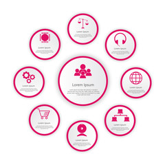 Isometric corporate timeline infograph elements.