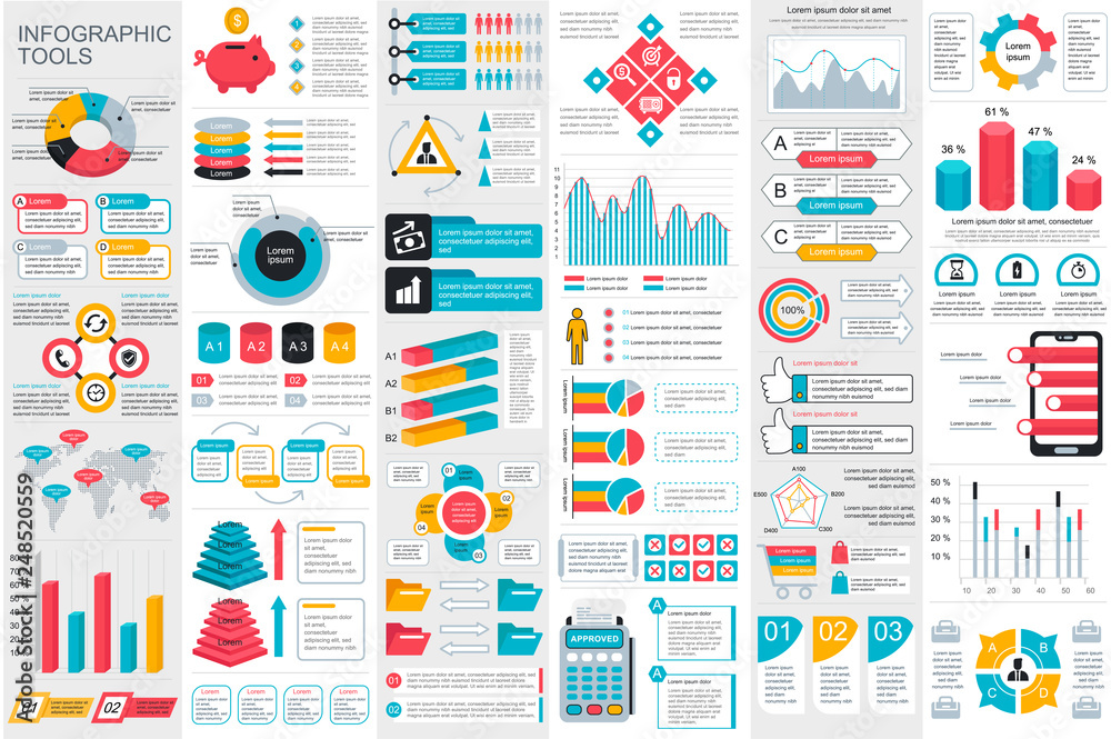 Leinwandbilder infographic elements data visualization vector design template. can be used for steps, options, busi