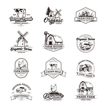 the farmer retro logo templates