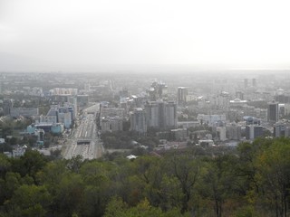 Fototapeta premium aerial view of the Almaty City