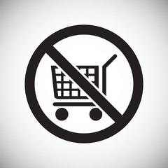 No cart allowed sign on white background for graphic and web design, Modern simple vector sign. Internet concept. Trendy symbol for website design web button or mobile app