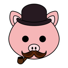cute little pig character