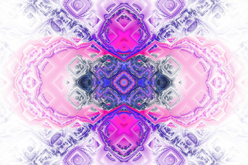 Animated Geometric fractal shape can illustrate daydreaming imagination psychedelic space dreams magic nuclear explosion frequency patterns radiation concepts.
