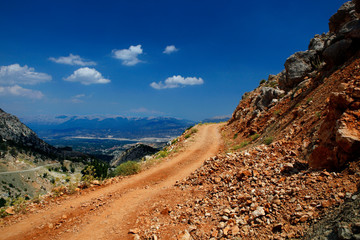 Kas, Tuerkei, Lykische Kueste, Hinterland bei Goembe, Taurus Gebirge,