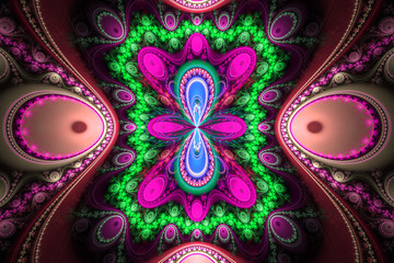 Animated Geometric fractal shape can illustrate daydreaming imagination psychedelic space dreams...