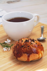 Turkish Pastry Pogaca with Tea