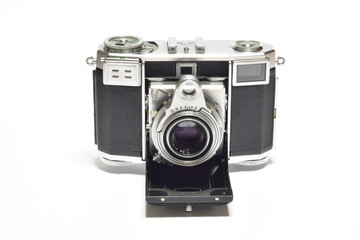 Fototapeta premium Old vintage analogic Camera isolated on white