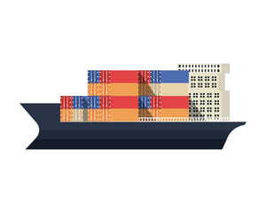 ship with containers delivery service