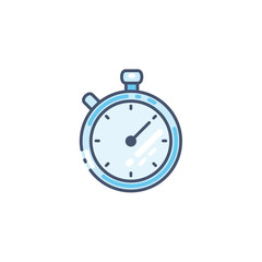 Stopwatch vector icon. Timer symbol isolated on white.