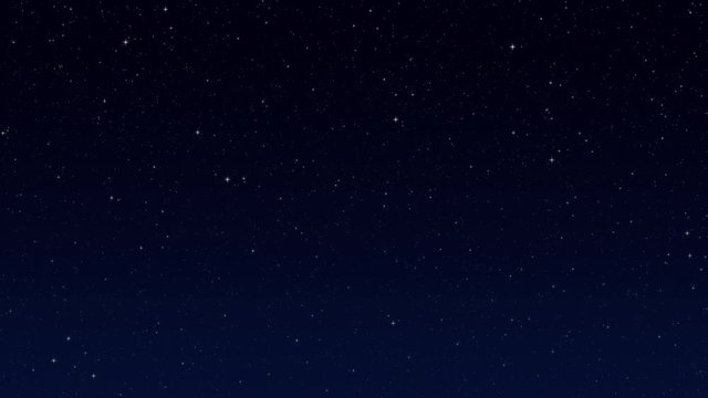 Night starry sky, dark blue space background with flickering stars, cosmos. Animated space background. Seamless loop