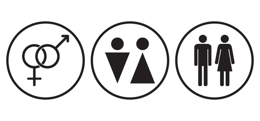 Obraz premium Male and female gender symbols. Icons.