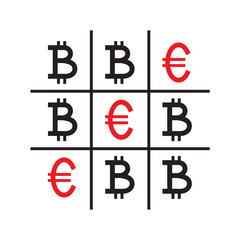 Obraz premium Tic-tac-toe money concept