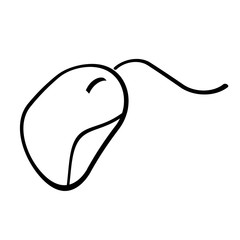 illustration of mouse symbol on white