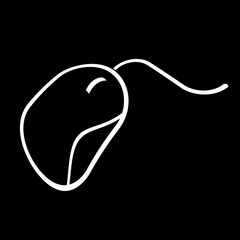 illustration of mouse symbol on black