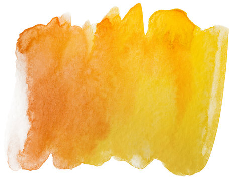 watercolor texture stain yellow rectangle with abstract edges, for design. abstract isolated on white background, hand-drawn. high resolution texture photos