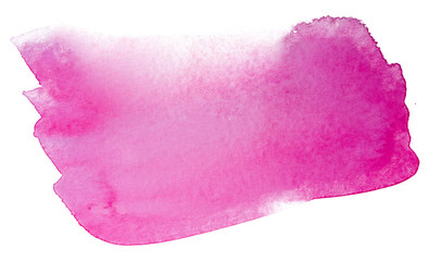 watercolor texture stain purple pink. abstract isolated on white background.