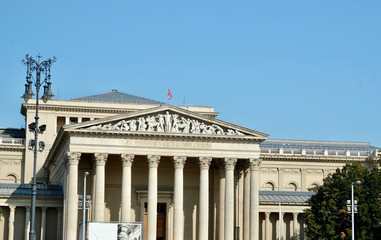 Beautiful sights in the city. Travel Europe. Budapest Hungary the museum