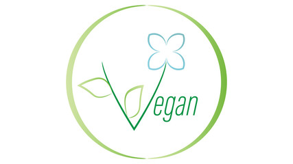 Vegan icon. Vegan logo vector design