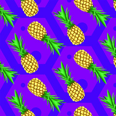 Pattern with pineapples