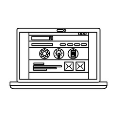 laptop computer isolated icon