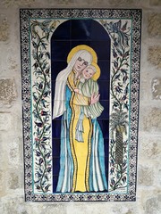 Virgin Mary and Jesus - Details  at the Armenian Monastery Ortivoxa in Jerusalem, Israel