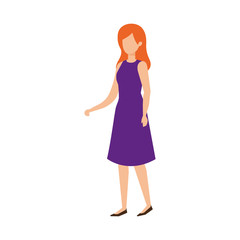 beautiful and young woman character