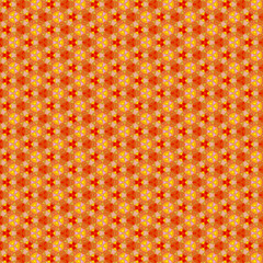 Geometric mosaic texture in orange. Modern decor.
