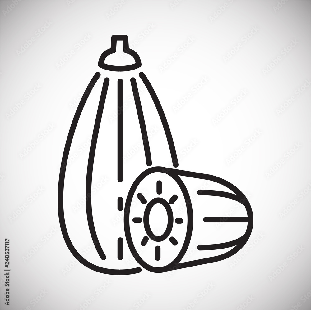 Poster zucchini line icon on white background for graphic and web design, modern simple vector sign. intern