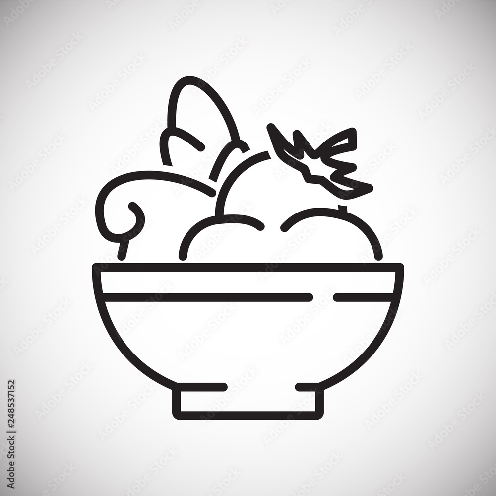 Poster vegetables line icon on white background for graphic and web design, modern simple vector sign. inte
