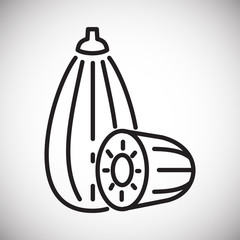 Zucchini line icon on white background for graphic and web design, Modern simple vector sign. Internet concept. Trendy symbol for website design web button or mobile app