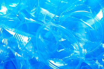 empty disposable cup on blue background