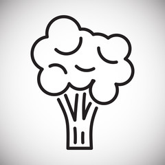 Broccoli line icon on white background for graphic and web design, Modern simple vector sign. Internet concept. Trendy symbol for website design web button or mobile app