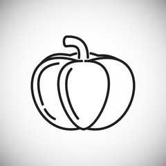 Pumpkin line icon on white background for graphic and web design, Modern simple vector sign. Internet concept. Trendy symbol for website design web button or mobile app