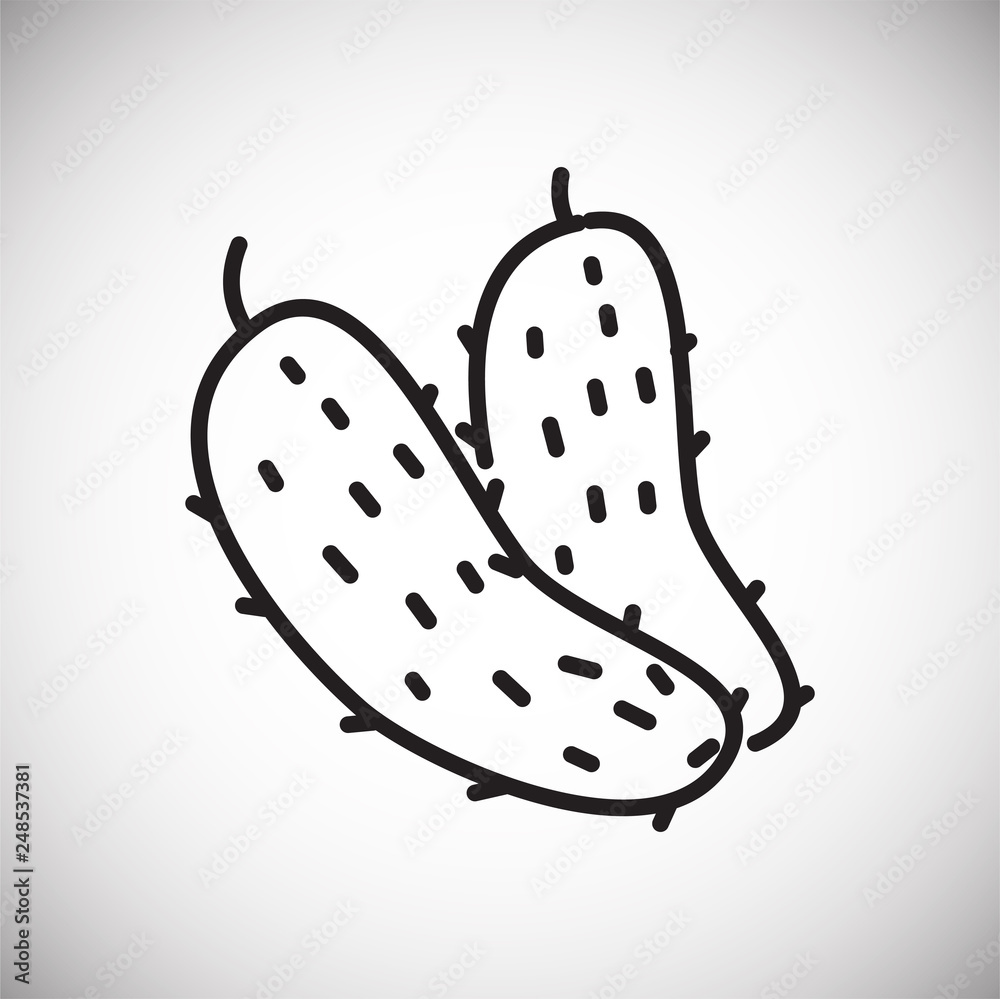 Poster pickles line icon on white background for graphic and web design, modern simple vector sign. interne